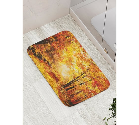 Коврик противоскользящий JoyArty "Заросшая дорога" для ванной, сауны, бассейна, bath_15137 1