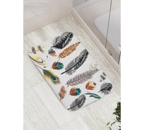 Коврик противоскользящий JoyArty "Различия перьев" для ванной, сауны, бассейна, bath_20231