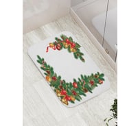 Коврик противоскользящий JoyArty "Елочные украшения" для ванной, сауны, бассейна, bath_20312