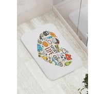 Коврик противоскользящий JoyArty "Спортивная жизнь" для ванной, сауны, бассейна, bath_17325