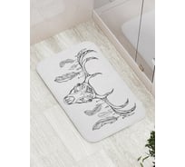 Коврик противоскользящий JoyArty "Украшенный череп" для ванной, сауны, бассейна, bath_17522