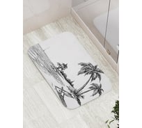Коврик противоскользящий JoyArty "Забытый на пляже лежак" для ванной, сауны, бассейна, bath_17725
