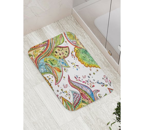 Коврик противоскользящий JoyArty "Цветочная вселенная" для ванной, сауны, бассейна, bath_17692