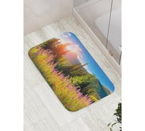 Коврик противоскользящий JoyArty "Лесные травы" для ванной, сауны, бассейна, bath_18053