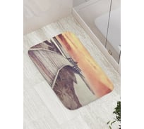 Коврик противоскользящий JoyArty "За рекой в туман" для ванной, сауны, бассейна, bath_17984