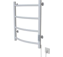 Полотенцесушитель MIXLINE CAPELLA 60x50 таймер, 201 Вт, 4 перекладины, электрический, белый 556339