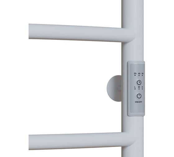 Полотенцесушитель MIXLINE CAPELLA 60x50 таймер, 251Вт, 3 перекладины + полка, электрический, белый 556345