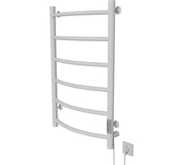 Полотенцесушитель MIXLINE CAPELLA 80x50 таймер, 253 Вт, 6 перекладин, электрический, белый 556346