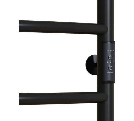 Полотенцесушитель MIXLINE CAPELLA 80x50 таймер, 253 Вт, 6 перекладин, электрический, черный 556347
