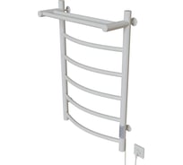 Полотенцесушитель MIXLINE CAPELLA 80x50 таймер, 336Вт, 5 перекладин + полка, электрический, белый 556352