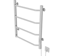 Полотенцесушитель MIXLINE MIRA 60x50 таймер, 201 Вт, 4 перекладины, электрический, белый 556343