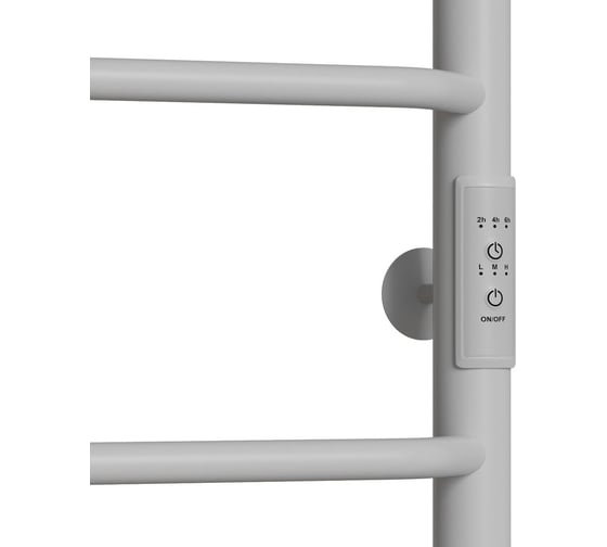Полотенцесушитель MIXLINE MIRA 60x50 таймер, 201 Вт, 4 перекладины, электрический, белый 556343