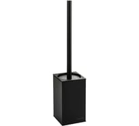 Ерш для унитаза квадратный САНАКС напольный, антивандальный, из нержавеющей стали марки SUS 304, цвет черный 80181