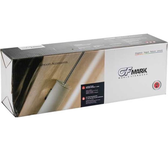 Ерш для унитаза GFmark круглый, настенный, антивандальный, из нержавеющей стали марки SUS 304 80164