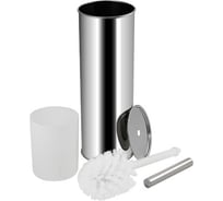 Ёрш для унитаза САНАКС напольный, круглый, КЛАССИКА, из нержавеющей полированной стали марки 311