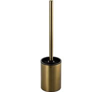 Ёрш для унитаза САНАКС напольный, круглый, без крышки, из нержавеющей стали, цвет ЗОЛОТО МАТОВОЕ 30704