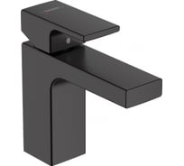 Смеситель для раковины Hansgrohe Vernis Shape 100, без сливного набора, матовый черный 71569670