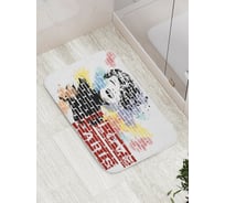 Коврик противоскользящий JoyArty "Парижское граффити" для ванной, сауны, бассейна, bath_21040