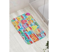Коврик противоскользящий JoyArty "Заснеженные крыши" для ванной, сауны, бассейна, bath_6734