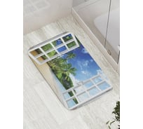 Коврик противоскользящий JoyArty "Отпускное окно" для ванной, сауны, бассейна, bath_8046