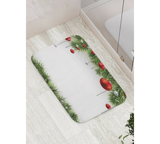 Коврик противоскользящий JoyArty "Блестящие игрушки" для ванной, сауны, бассейна, bath_20063 1