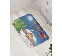 Коврик противоскользящий JoyArty "Санта с подарками" для ванной, сауны, бассейна, bath_20081