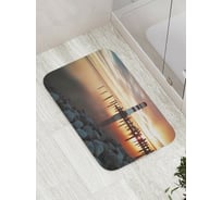 Коврик противоскользящий JoyArty "Спокойный берег и маяк" для ванной, сауны, бассейна, bath_12371