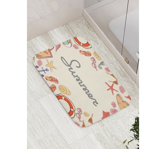 Коврик противоскользящий JoyArty "Морское лето" для ванной, сауны, бассейна, bath_7232 1
