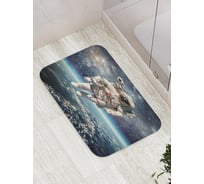 Коврик противоскользящий JoyArty "Космонавт над Землей" для ванной, сауны, бассейна, bath_25085