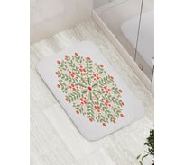 Коврик противоскользящий JoyArty "Снежинка из веток смородины" для ванной, сауны, бассейна, bath_290613
