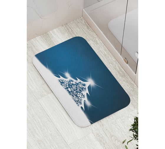 Коврик противоскользящий JoyArty "Снежная ель" для ванной, сауны, бассейна, bath_378751 1