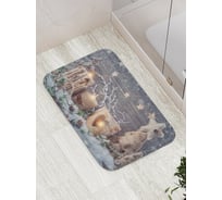Коврик противоскользящий JoyArty "Новогодние свечи" для ванной, сауны, бассейна, bath_5543