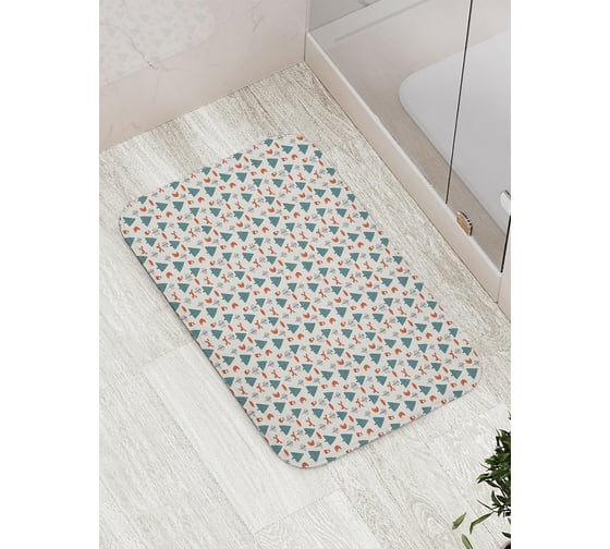 Коврик противоскользящий JoyArty "Лисицы в лесу" для ванной, сауны, бассейна, bath_78640 1