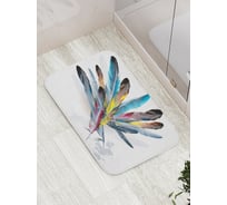 Коврик противоскользящий JoyArty "Набор перьев" для ванной, сауны, бассейна, bath_20233