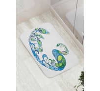 Коврик противоскользящий JoyArty "Радужный павлин" для ванной, сауны, бассейна, bath_12584