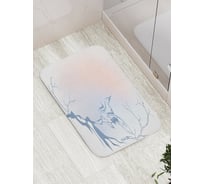 Коврик противоскользящий JoyArty "Журавль взлетает" для ванной, сауны, бассейна, bath_15811