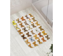 Коврик противоскользящий JoyArty "Коллекция бабочек" для ванной, сауны, бассейна, bath_15899