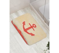 Коврик противоскользящий JoyArty "Яркий якорь" для ванной, сауны, бассейна, bath_15912