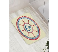 Коврик противоскользящий JoyArty "Якорь на штурвале" для ванной, сауны, бассейна, bath_15931