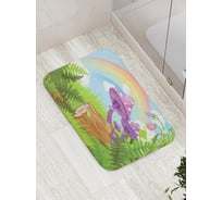 Коврик противоскользящий JoyArty "Радужные грибы" для ванной, сауны, бассейна, bath_15981