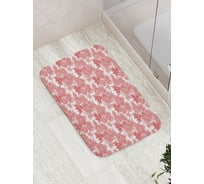 Коврик противоскользящий JoyArty "Цветочные узоры" для ванной, сауны, бассейна, bath_15974