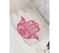 Коврик противоскользящий JoyArty "Огненная рука с цветком" для ванной, сауны, бассейна, bath_16070