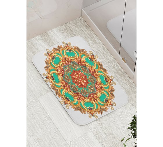 Коврик противоскользящий JoyArty "Золотое цветение" для ванной, сауны, бассейна, bath_16059 1