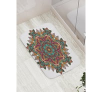 Коврик противоскользящий JoyArty "Цветочный орнамент" для ванной, сауны, бассейна, bath_16080