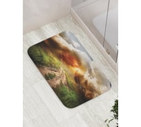 Коврик противоскользящий JoyArty "Портал из молний" для ванной, сауны, бассейна, bath_16332