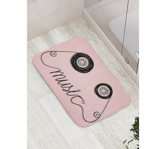 Коврик противоскользящий JoyArty "Музыкальный креатив" для ванной, сауны, бассейна, bath_16483 1