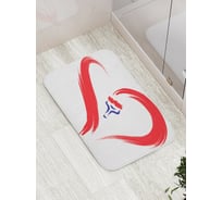 Коврик противоскользящий JoyArty "Краска любви" для ванной, сауны, бассейна, bath_16459