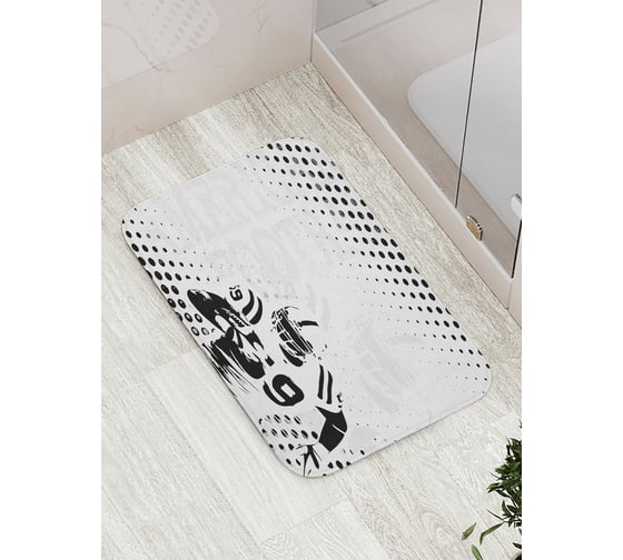 Коврик противоскользящий JoyArty "Быстрый футболист" для ванной, сауны, бассейна, bath_16539 1