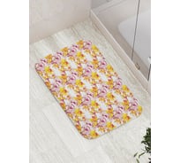 Коврик противоскользящий JoyArty "Цветочные узоры" для ванной, сауны, бассейна, bath_16656
