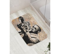 Коврик противоскользящий JoyArty "Стильный трубач" для ванной, сауны, бассейна, bath_16689